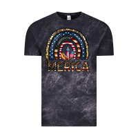 Cloud Black merica rainbow Vintage Tee - CowhideDigitalArt