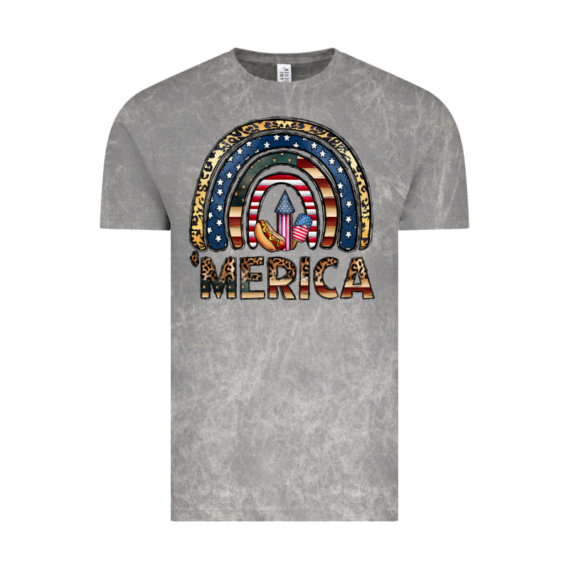 Merica Rainbow Vintage Tee by CowhideDigitalArt | Teevron