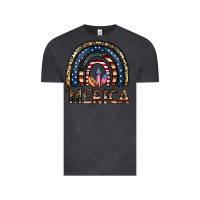 Vintage Black merica rainbow Vintage Tee - CowhideDigitalArt
