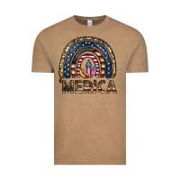 Vintage Coffee merica rainbow Vintage Tee - CowhideDigitalArt