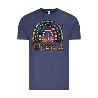 Vintage Denim merica rainbow Vintage Tee - CowhideDigitalArt