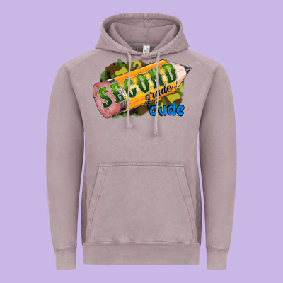Second Grade Dude Vintage Hoodie Designed By Ranaportraitstore
