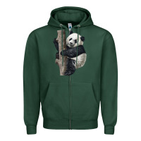 Sports Green Giant Panda Zipper Hoodie - LillyAllenDesigns