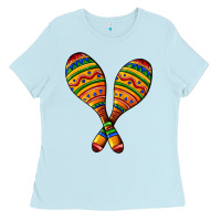 Baby Blue mexican maracas Ladies Tee - AdoDesignShop