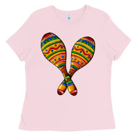 Bubblegum Pink mexican maracas Ladies Tee - AdoDesignShop
