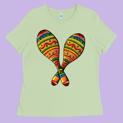 Mexican Maracas Ladies Tee Designed By Adodesignshop