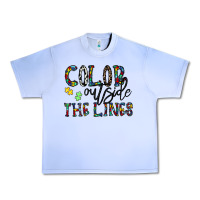 Grape Ice color outside the lines Urban Heavy Tee - CowhideDigitalArt