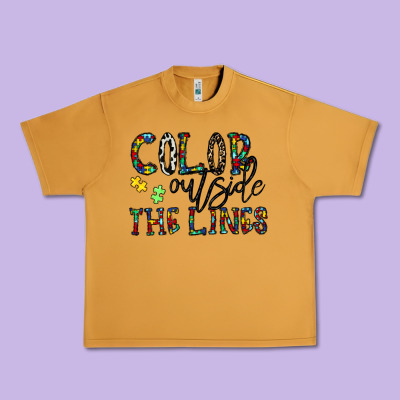 Color Outside The Lines Urban Heavy Tee Designed By Cowhidedigitalart