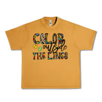 Peanut Butter color outside the lines Urban Heavy Tee - CowhideDigitalArt