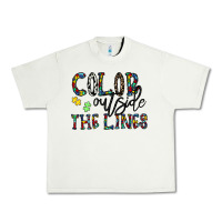 Pistachio color outside the lines Urban Heavy Tee - CowhideDigitalArt