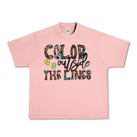 Salmon color outside the lines Urban Heavy Tee - CowhideDigitalArt