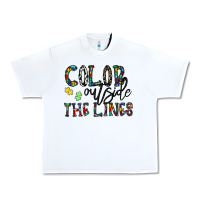 White color outside the lines Urban Heavy Tee - CowhideDigitalArt