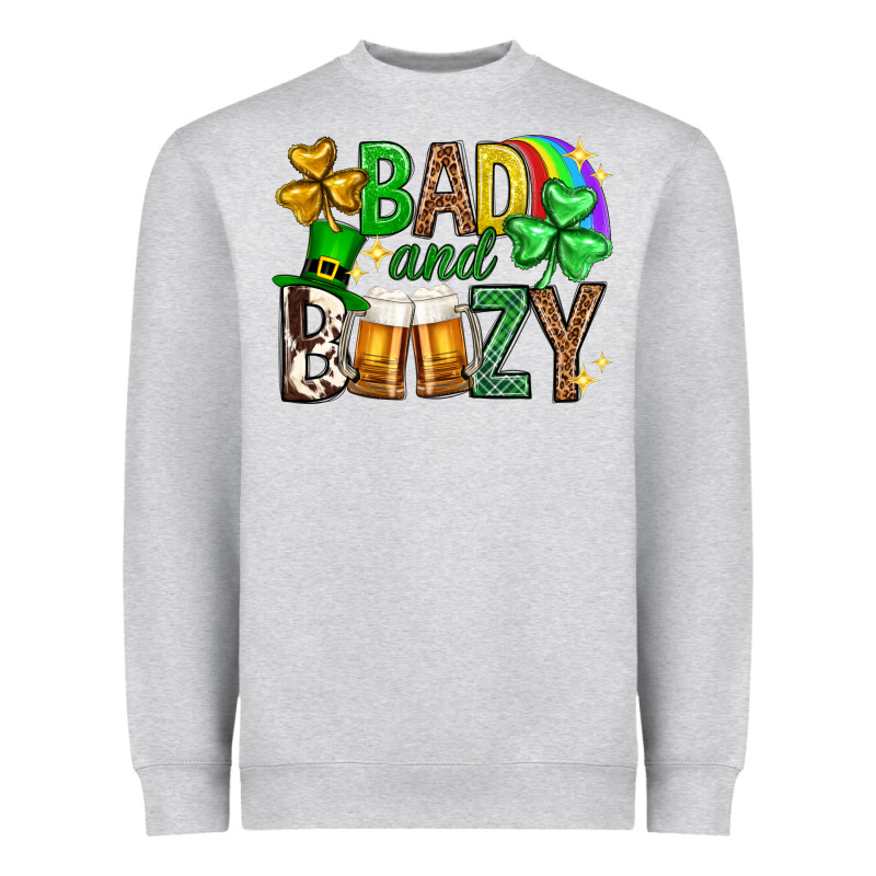 Bad And Boozy St. Patricks Day Heavyweight Sweatshirt by Neo Western | Teevron