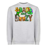 Heather Grey Bad and boozy st. patricks day Heavyweight Sweatshirt - Neo Western