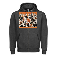 Cowhide Dripping Glitter Tumbler Zipper Hoodie | Teevron