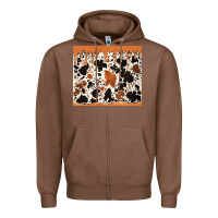 Chestnut cowhide dripping glitter tumbler Zipper Hoodie - Jasminsmagicworld