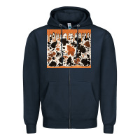 Navy cowhide dripping glitter tumbler Zipper Hoodie - Jasminsmagicworld
