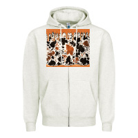 Oatmeal Heather cowhide dripping glitter tumbler Zipper Hoodie - Jasminsmagicworld