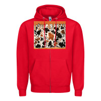 Red cowhide dripping glitter tumbler Zipper Hoodie - Jasminsmagicworld