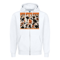 White cowhide dripping glitter tumbler Zipper Hoodie - Jasminsmagicworld
