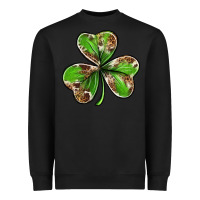 Black Cowhide leopard shamrock 4th of july Heavyweight Sweatshirt - Neo Western