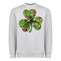 Cowhide Leopard Shamrock 4th Of July Heavyweight Sweatshirt | Teevron