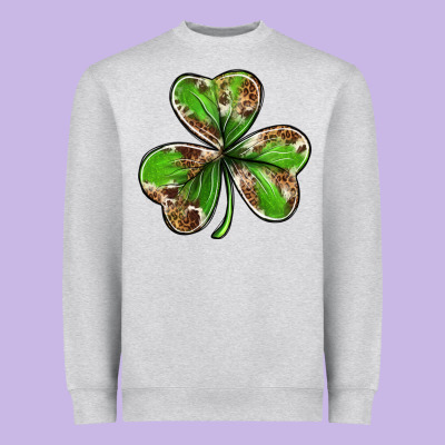 Cowhide Leopard Shamrock 4th Of July Heavyweight Sweatshirt Designed By Neo Western