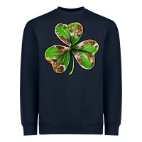 Navy Cowhide leopard shamrock 4th of july Heavyweight Sweatshirt - Neo Western