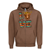 Chestnut love highland cow Zipper Hoodie - Jasminsmagicworld