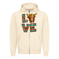 Sandshell love highland cow Zipper Hoodie - Jasminsmagicworld