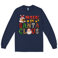 Navy made in santa claus ado Long Sleeve Tee - AdoDesignShop