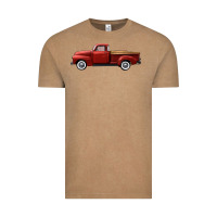 Vintage Coffee western red truck right side view Vintage Tee - FaDigitalArtStudio