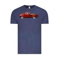 Vintage Denim western red truck right side view Vintage Tee - FaDigitalArtStudio