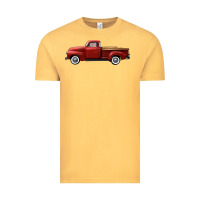 Vintage Mustard western red truck right side view Vintage Tee - FaDigitalArtStudio