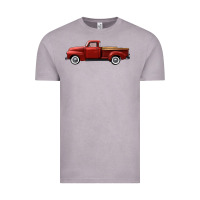 Vintage Zinc western red truck right side view Vintage Tee - FaDigitalArtStudio