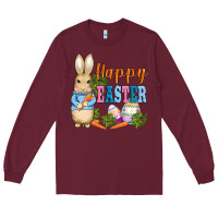 Burgundy easter bunny egg and carrots Long Sleeve Tee - AdoDesignShop