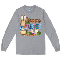 Heather Grey easter bunny egg and carrots Long Sleeve Tee - AdoDesignShop