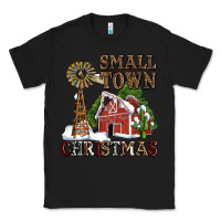 Black small town christmas with barn and cactus Classic Tee - AdoDesignShop