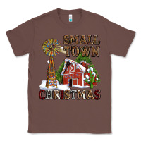 Chestnut small town christmas with barn and cactus Classic Tee - AdoDesignShop