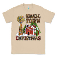 Mushroom small town christmas with barn and cactus Classic Tee - AdoDesignShop