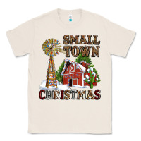 Natural small town christmas with barn and cactus Classic Tee - AdoDesignShop