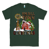 Sports Green small town christmas with barn and cactus Classic Tee - AdoDesignShop