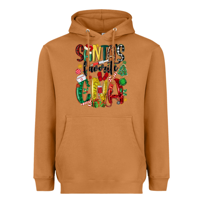 Santas Favorite Cna Nurse Heavyweight Hoodie by MaliasSmallBusiness | Teevron