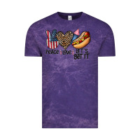 Cloud Purple peace love let's get it Vintage Tee - CowhideDigitalArt