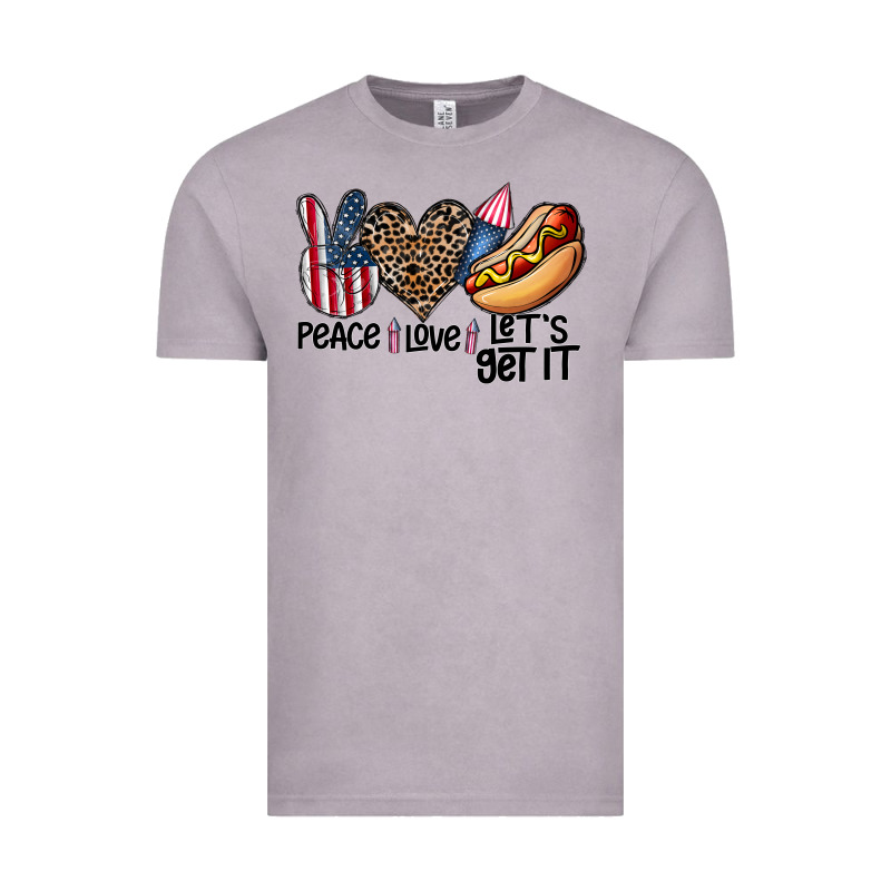 Peace Love Let's Get It Vintage Tee by CowhideDigitalArt | Teevron