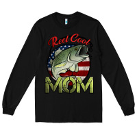 Black reel cool mom fishing Long Sleeve Tee - Jasminsmagicworld