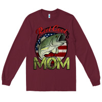Burgundy reel cool mom fishing Long Sleeve Tee - Jasminsmagicworld