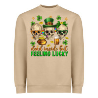 Mushroom Dead inside but feeling lucky st. patricks day Heavyweight Sweatshirt - Neo Western