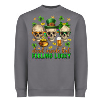 Storm Dead inside but feeling lucky st. patricks day Heavyweight Sweatshirt - Neo Western