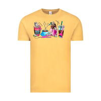 Vintage Mustard hair stylist coffee cup Vintage Tee - AdoDesignShop